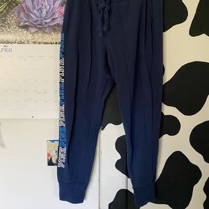 Pink jogger sweatpants.